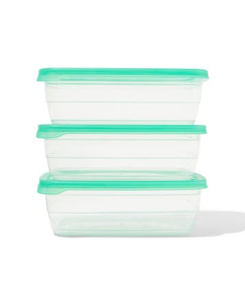 HEMA Vershoudbakjes 1.2L - 3 stuks van €4.39 voor €3.07 sale, Verzenden, Nieuw