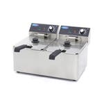 Frituurpan - 2x 8 L - 2 Manden - tot 2,8 Kg Frites, 4 liter of meer, Verzenden, Nieuw, Duo-friteuse