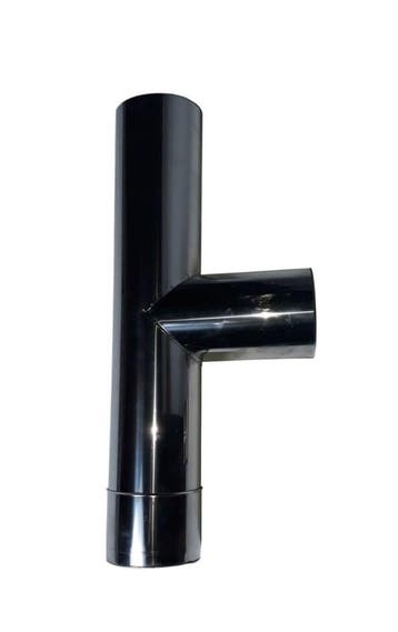 Flexibel RVS rookkanaal HV T-stuk met dop 100 mm, Ophalen, Nieuw