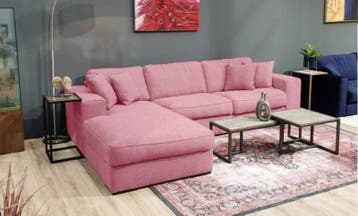 Loungebank Berlicum - loungebanken - Roze, Nieuw, Stof