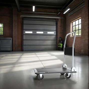 Platformwagen met remmen - zwart, 150 kg, Verzenden, Nieuw
