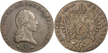 6 Kreuzer 1800, Habsburg Franz Ii (i ) 1792-1806, Verzenden