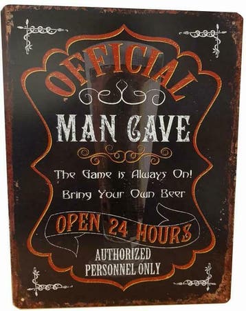 Official man cave reclamebord, Verzenden, Nieuw