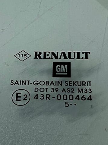 Opel Vivaro portier ruit 2-deurs rechts voor 2016 43R000464, Auto-onderdelen, Gebruikt, Opel