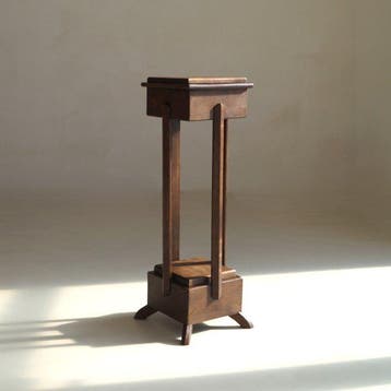 Bijzettafel - Eik - Nederlandse Art Deco-sokkel
