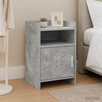 vidaXL Nachtkastjes 2 st Betongrijs 40 x 36 x 60 cm Bewerkt, Minder dan 45 cm, Verzenden, Nieuw, 55 tot 70 cm