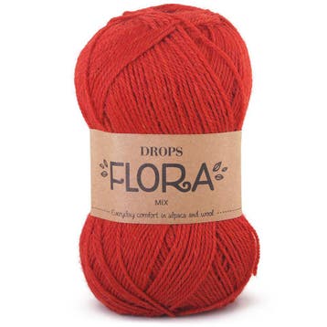 DROPS Flora Mix - 18 rood - Wol Garen, Ophalen of Verzenden, Nieuw