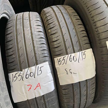 2 x Continental EcoContact 3 155-60-15 Zomerbanden 5,5mm, Auto-onderdelen, Banden en Velgen, Gebruikt, Ophalen of Verzenden, Band(en)
