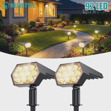 92 LED Solar Tuinspots - Waterdicht IP65, Buitenverlichting, Tuin en Terras, Verzenden, Nieuw