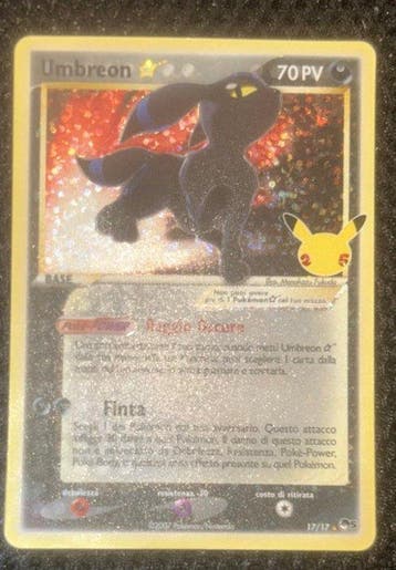 Pokémon - 1 Card - Umbreon 17/17 Foil, Promo card - Sword &, Nieuw