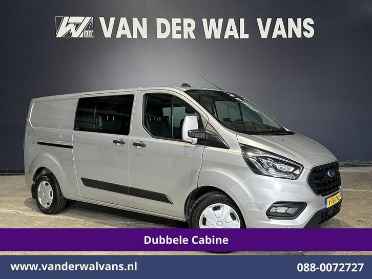 Ford Transit Custom | 2.0 TDCI 170pk Automaat L2H1 Dubbele, Auto's, Bestelauto's, Dealer onderhouden, Lease, Automaat, Diesel