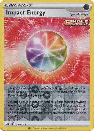 Impact Energy 157/198 reverse holo Chilling Reign, Ophalen of Verzenden, Nieuw, Losse kaart, Foil