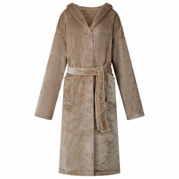 vidaXL Badjas Hoodie Kameel s Flanel, Verzenden, Nieuw