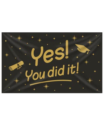 XXL Gevelvlag Yes You Did It! (150x90cm), Ophalen of Verzenden, Nieuw