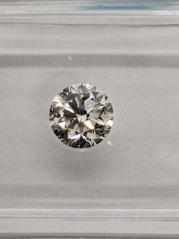 1 pcs Diamant (Natuurlijk) - 0.60 ct - Rond - H - VVS2 -, Nieuw