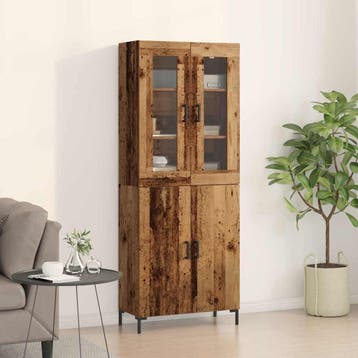 vidaXL buffetkast 2 st Oud hout 69,5 x 34 x 180 cm Bewerkt, Minder dan 50 cm, Verzenden, Nieuw, Minder dan 100 cm