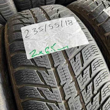 4 x Nokian WR 235-55-18 Winterbanden 6,5mm, Auto-onderdelen, Banden en Velgen, 18 inch, Gebruikt, 235 mm, Band(en)