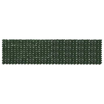 vidaXL Balkonscherm met bladeren Donkergroen 400 x 100 cm, Verzenden, Nieuw
