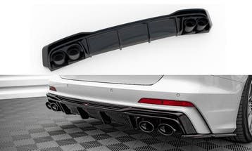 Diffuser passend voor Audi A6 C8 S-Line Maxton Glans Zwart, Ophalen of Verzenden, Nieuw