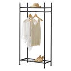 Kledingkast open kast zwart met 2 planken 130x60x30 cm, Verzenden, Nieuw