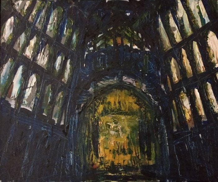 Gijs van Lith (1984) - Expressionistisch interieur, Antiek en Kunst, Kunst | Schilderijen | Modern