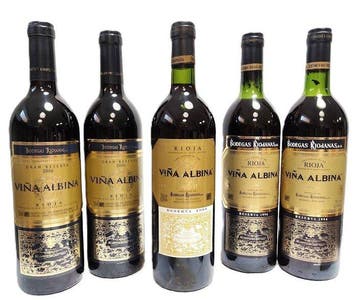 1998 Bodegas Riojanas, Viña Albina, reserva x1 & 1994, Verzamelen, Nieuw