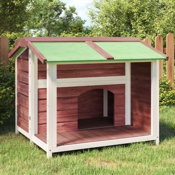 vidaXL Hondenhok 96x87x80,5 cm massief grenenhout, Verzenden, Nieuw