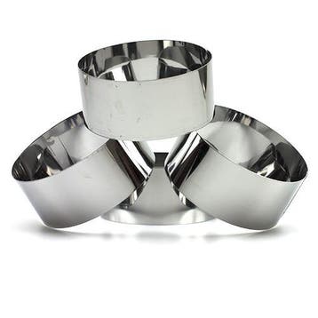 Taartring Ø10x4,5cm (set/4), Hobby en Vrije tijd, Taarten en Cupcakes maken, Verzenden, Nieuw