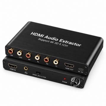 DrPhone ARC18 HDMI Audio Extractor – HDMI naar RCA 5.1CH – 4, Verzenden, Nieuw