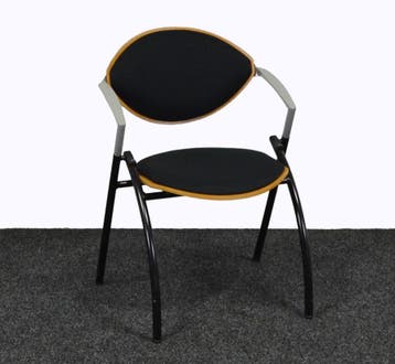 Vepa Alpine Vergaderstoel | Refurbished, Ophalen of Verzenden, Nieuw, Zwart