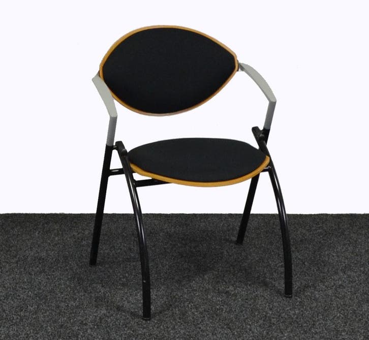 Vepa Alpine Vergaderstoel | Refurbished, Huis en Inrichting, Stoelen, Zwart, Ophalen of Verzenden