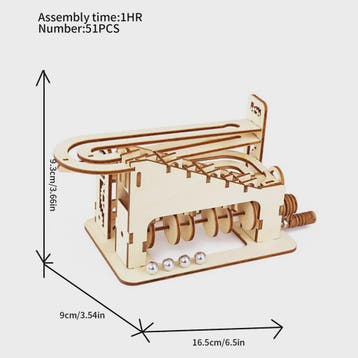 Houten Knikkerbaan 3D Puzzel - Mechanisch Modelbouw Kit voor, Verzenden, Nieuw