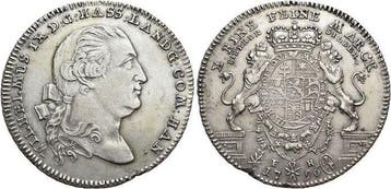 Bieberer-ausbeutekonventionstaler, daalder 1796 H Hanau-m..., Verzenden
