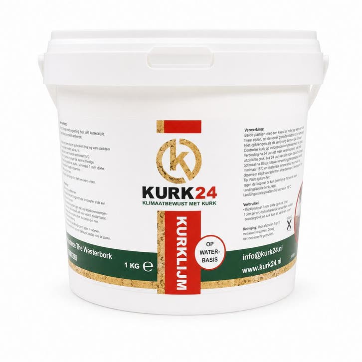 Kurk24 Tweezijdige contactlijm - 1KG 4m2, Doe-het-zelf en Verbouw, Overige Doe-het-zelf en Verbouw, Ophalen of Verzenden
