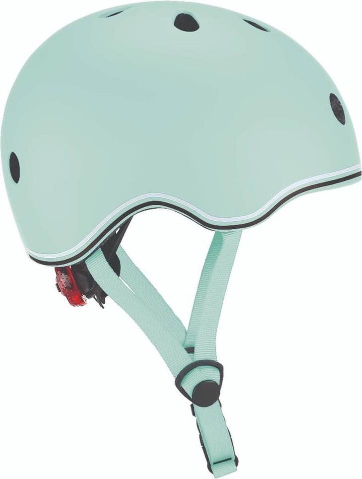 Globber Helm Go up met Lichtjes in Pastel Groen, Fietsen en Brommers, Fietsaccessoires | Fietshelmen, Zo goed als nieuw, Ophalen of Verzenden