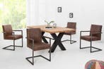 Moderne sledefauteuil BIG ASTON vintage bruin geborsteld, Huis en Inrichting, Stoelen, Ophalen of Verzenden, Nieuw