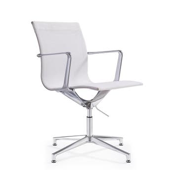 Design vergaderstoel Monaco - Wit, Ophalen of Verzenden, Nieuw
