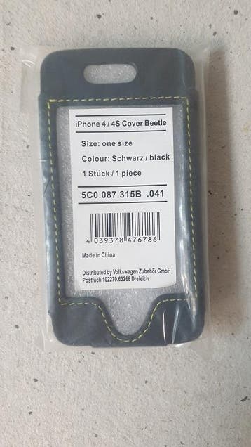 Telefoonhoes iPhone 4 4S VW Beetle 5C0087315B041, Auto-onderdelen, Interieur en Bekleding, Verzenden, Nieuw