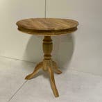 Ronde bijzettafel / wijntafel - 60 cm - Teakhout - TTM Wonen, Rond, Nieuw, Landelijk, 60 cm of meer