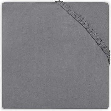 Jollein Hoeslaken Ledikant Badstof 60x120cm - Dark Grey, Verzenden, Nieuw