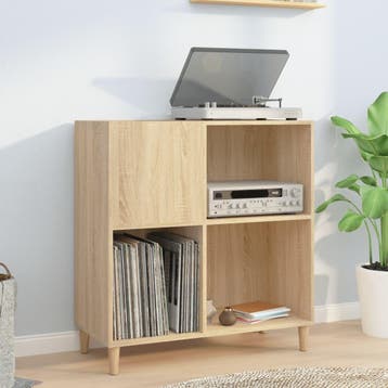 vidaXL Platenkast 84,5x38x89 cm bewerkt hout sonoma, Verzenden, Nieuw