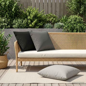 vidaXL Kussensloop 6 pcs HEERLEN Zwart 60 x 60 cm Polyester, Verzenden, Nieuw, Zwart
