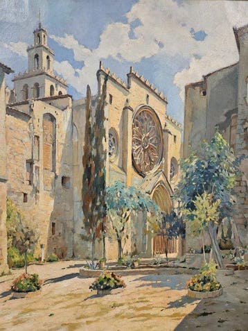 Spaanse school (XX) - Luz en la Catedral (Monasterio de Sant
