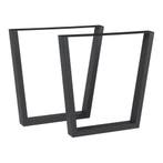 Stalen onderstel Lalling set van 2 tafelpoot 72x55/75 cm zwa, Verzenden, Nieuw