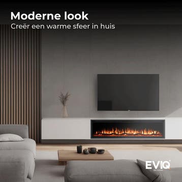 EVIQ Elektrische sfeerhaard Royal Paris 100 inch – 254 cm, Verzenden, Nieuw, Elektrische haard