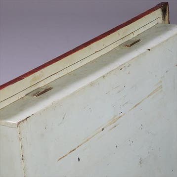 Geldkist of strongbox Engeland ca 1875 IJzer gehout in bloem, Antiek en Kunst, Ophalen of Verzenden