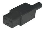 Ratio Electric C19 Stekker Recht 16A Zwart - 70454, Verzenden, Nieuw, Overige typen