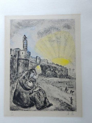 Marc Chagall (1887-1985) - David mourns Absolom, originele