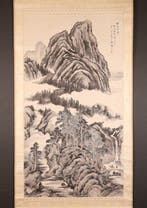 Very fine and huge sumi-e painting Tranquil Landscape