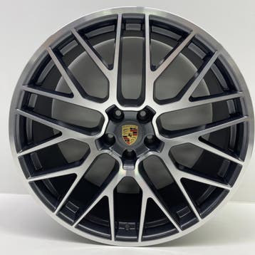 Porsche Macan ORIGINELE 21 RS Spyder met zomerbanden (N0), Ophalen, Gebruikt, 295 mm, Banden en Velgen